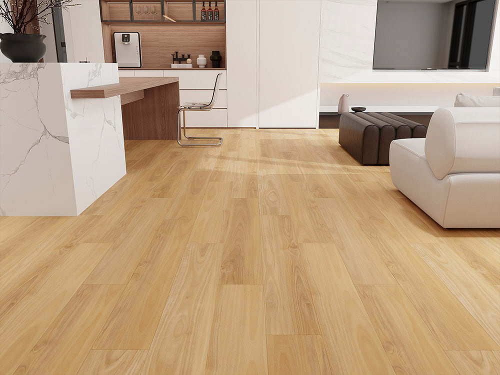 Bahan SPC Flooring supports various interior layouts with adaptable designs and functional flooring features.